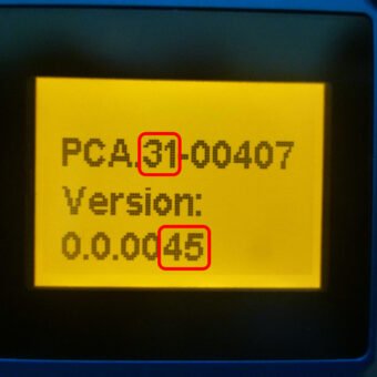 Version display PiCUS Calliper 3