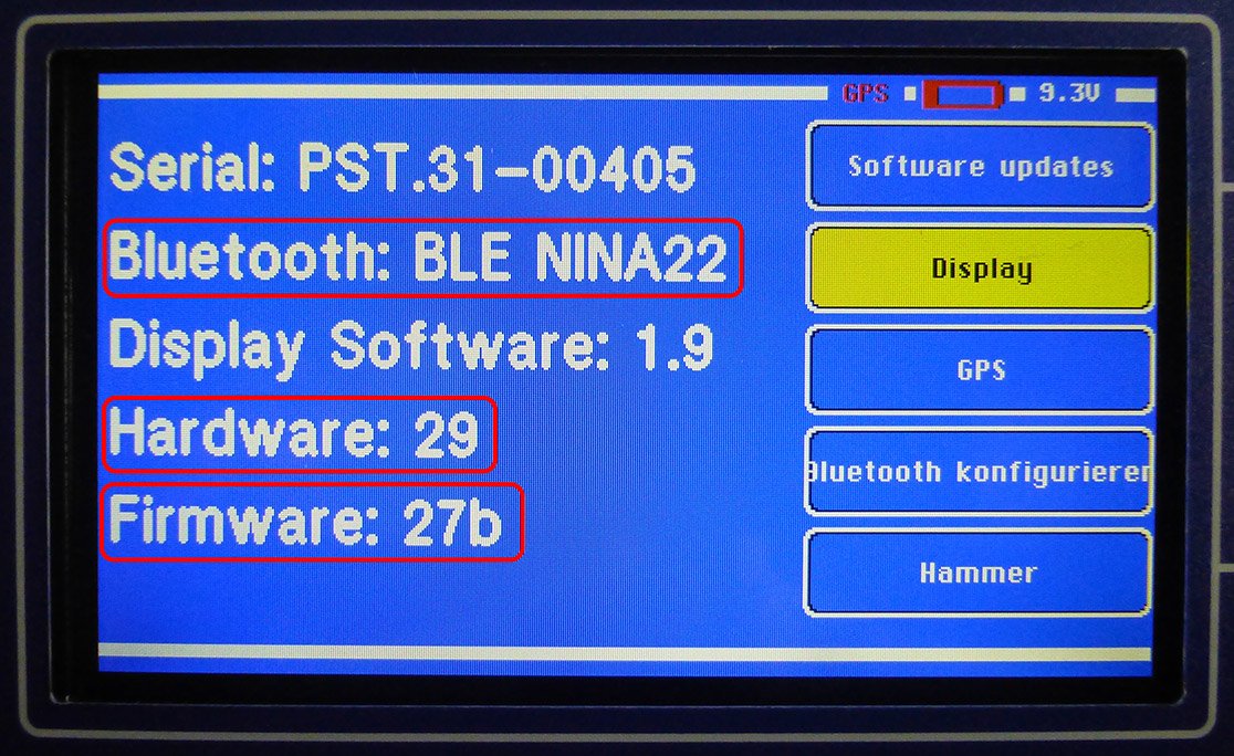 Version display PiCUS Sonic Tomograph 3